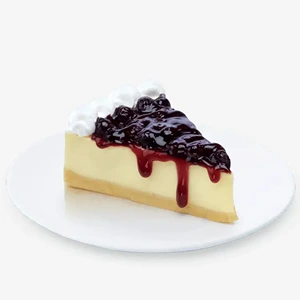 svg%3E McDonald's Philippines blueberry cheesecake on a white plate