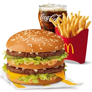 Big Mac Meal – Double layered beaf pattie with Fries and regular drink