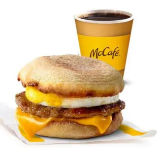 sauage mcmuffin with egg meal