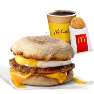sauage mcmuffin with hashbrown meal