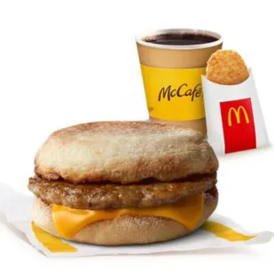 sausage mcmuffin with hashbrowns meal