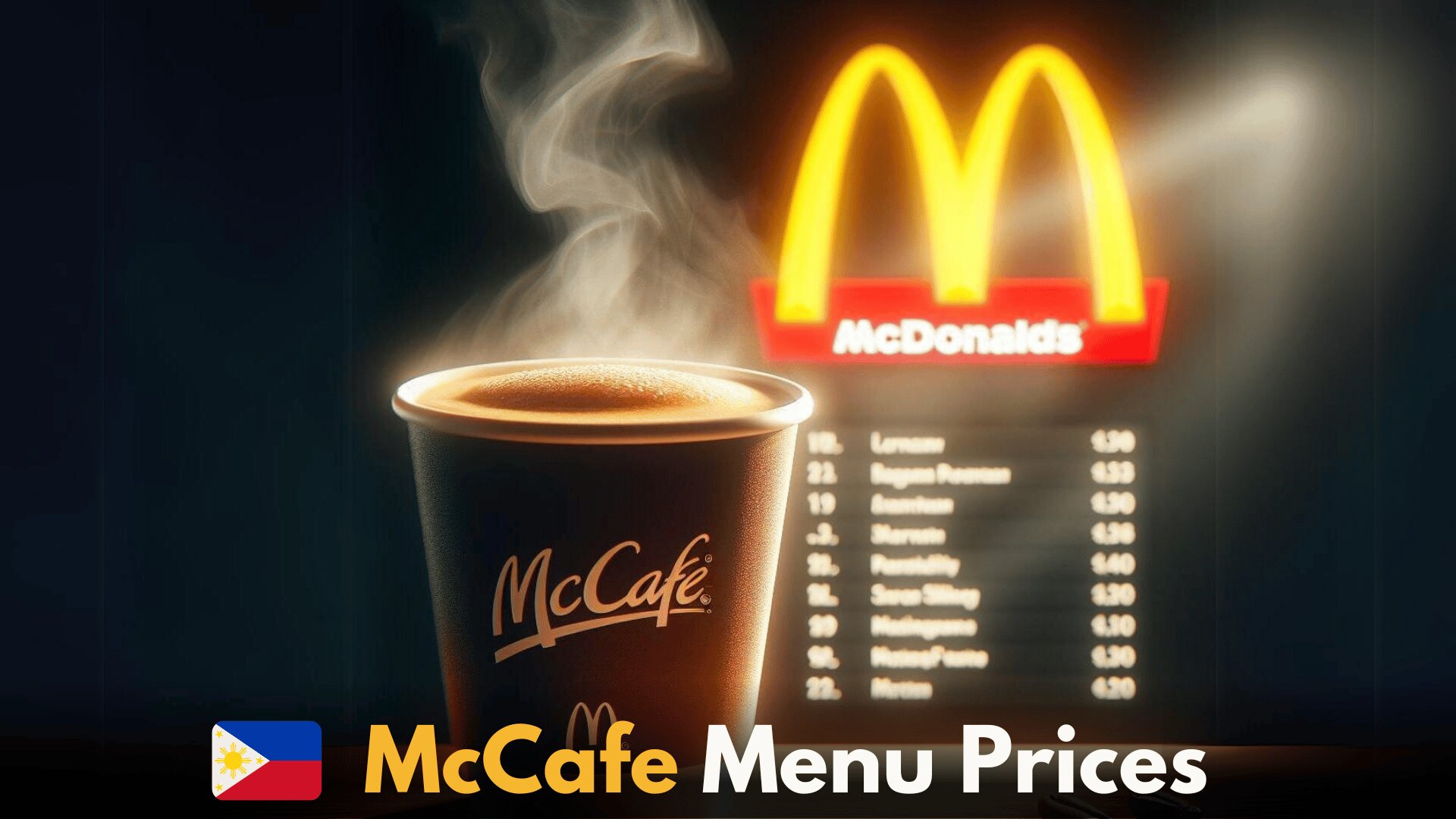 McCafe Menu With Prices & Nutrition Calories (January, 2025)