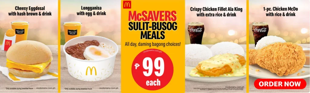 mcdo sulit busog menu options and price