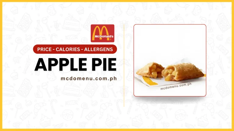 apple pie price calories allergens philippines