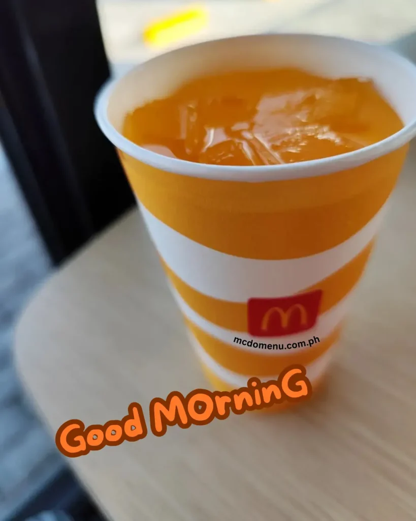 chilled orange juice mcdonalds philippines