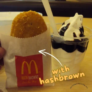 sundae mcdo with hashbrown combo