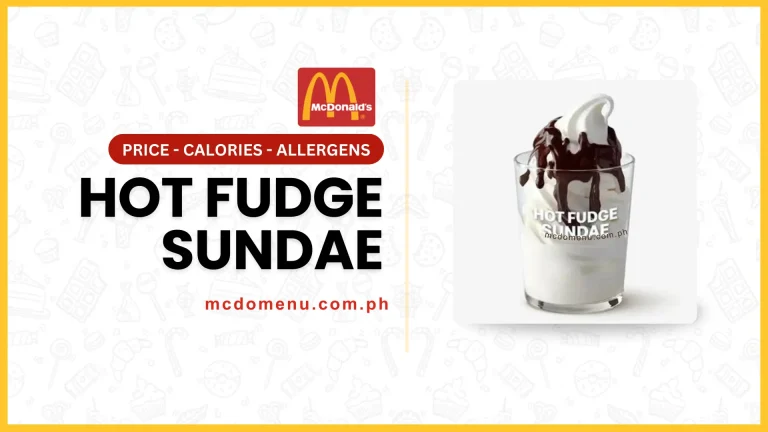 mcdonalds hot fudge sundae prices calorie allergens