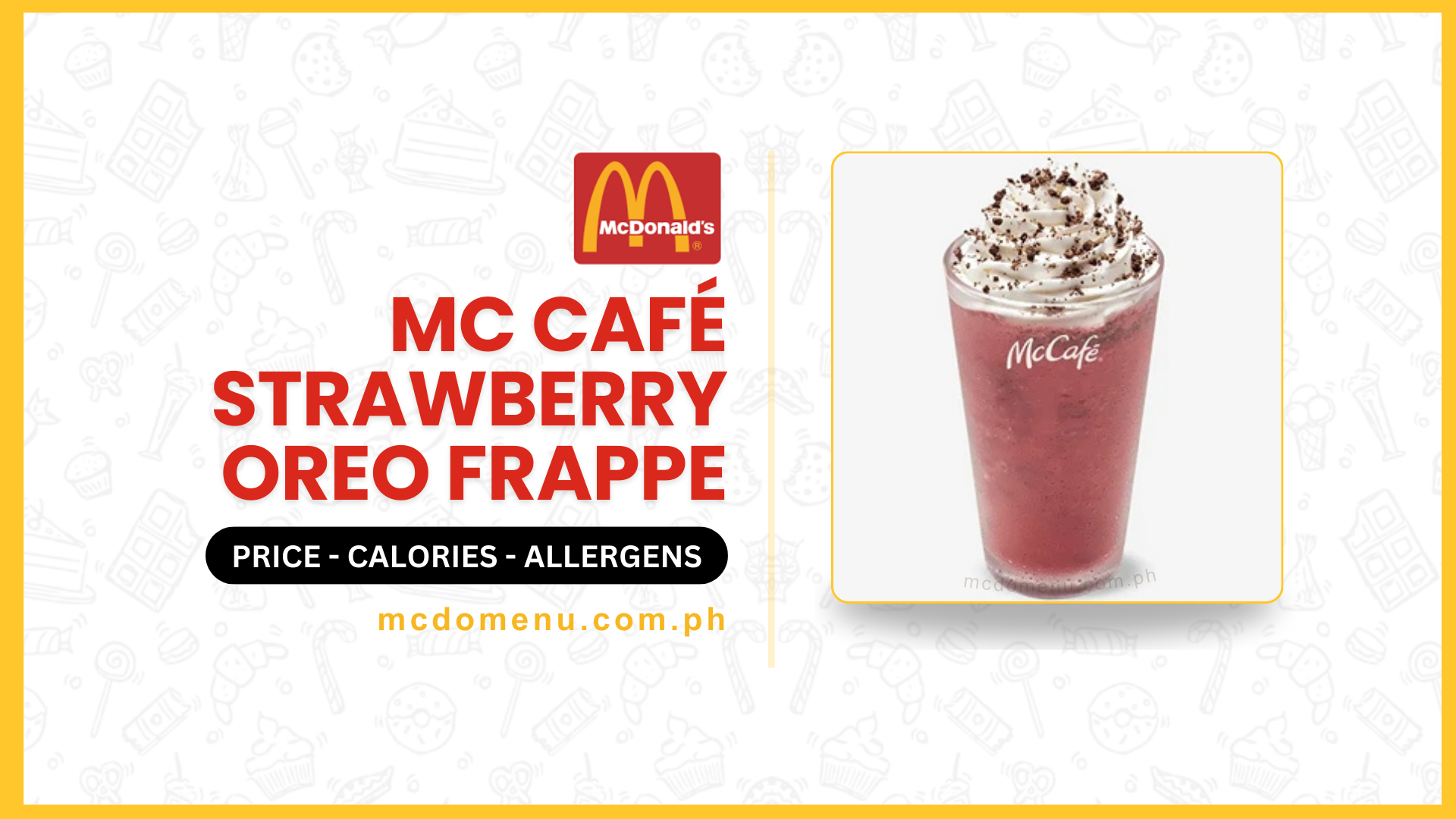 McCafé Strawberry Oreo Frappe Prices