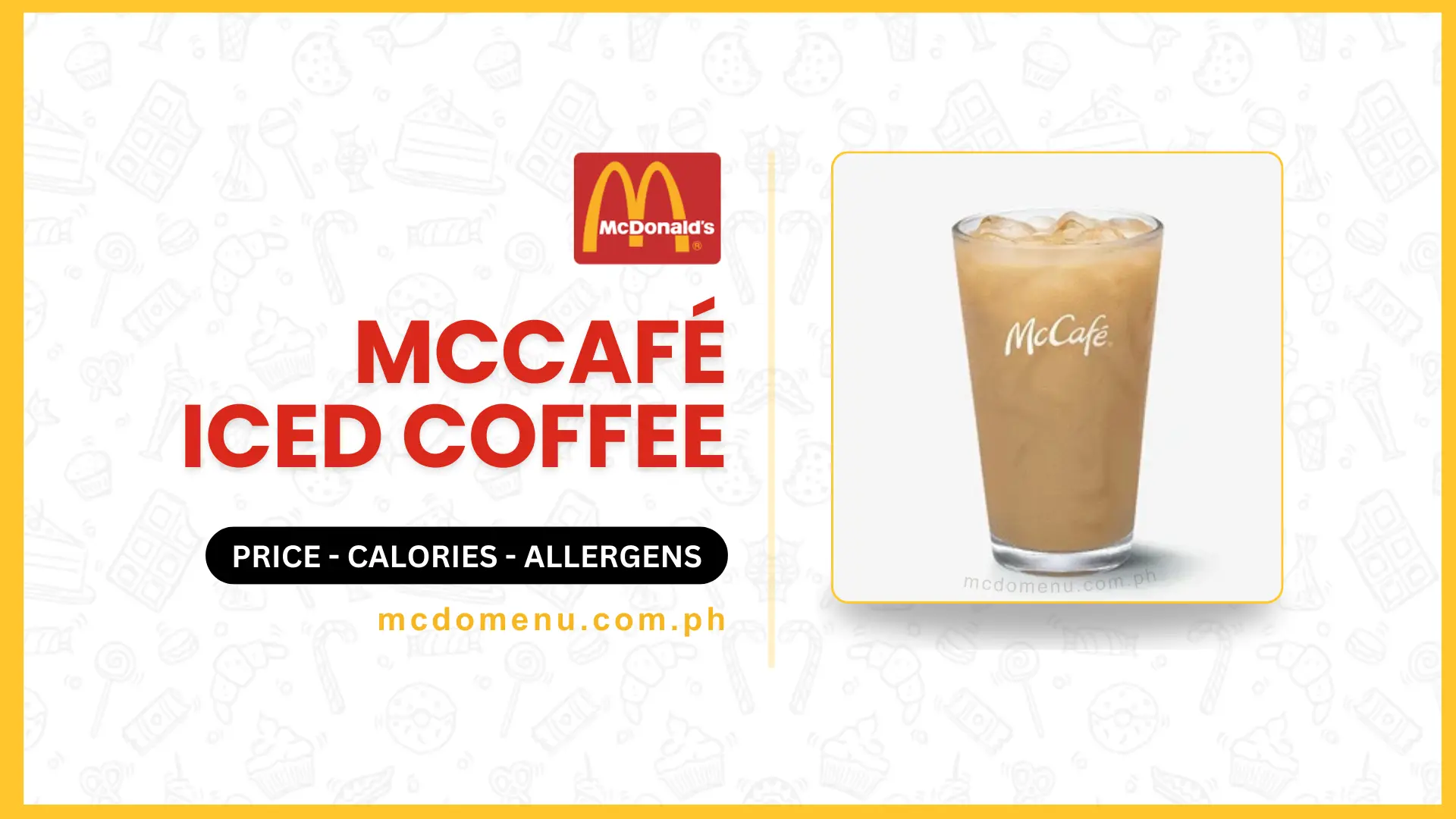 Mccafe Iced Coffee Price Calories Caffeine Content 0398