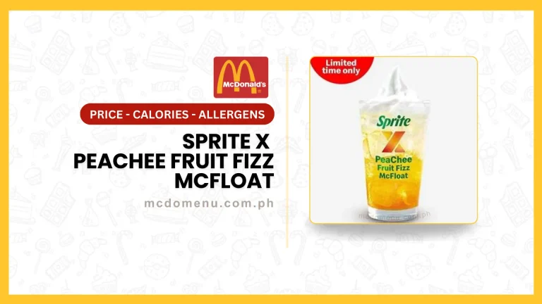 Sprite X PeaChee Fruit Fizz McFloat Prices