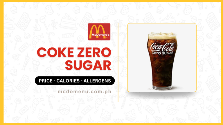 mcdo coke zero sugar prices