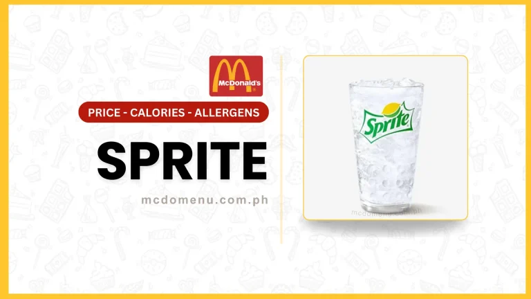 McDonald’s Sprite Price, Calories, Allergens